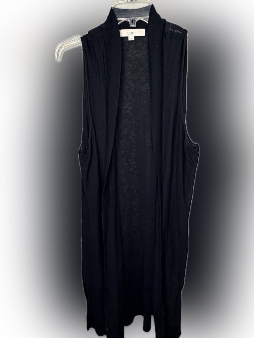 LOFT Long Black Sweater Vest